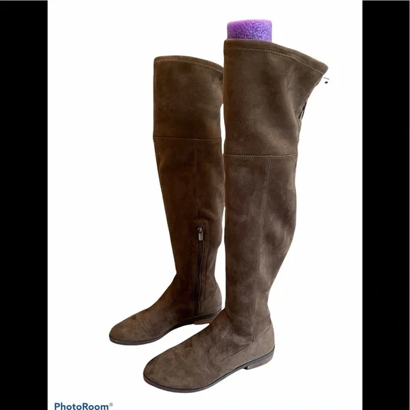 Vince Camuto Crisintha Over-The-Knee Lace Boots, Faux Suede - Picture 2 of 12